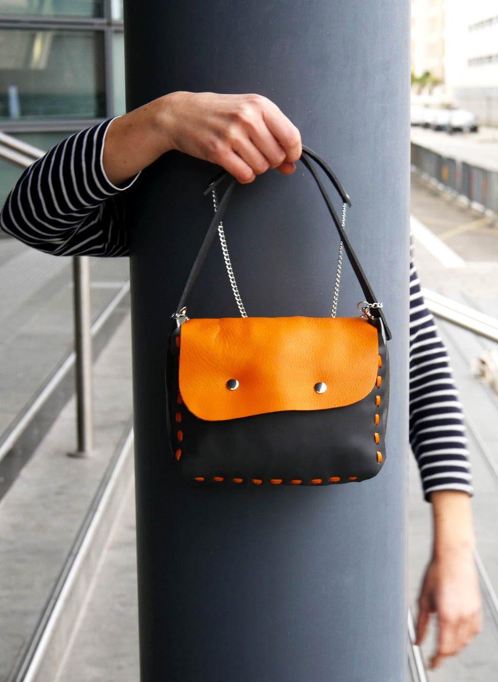 Sac Bic gris/orange