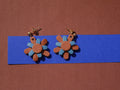 Boucles d'oreilles fleurs bleues