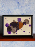 Poisson marqueterie cuir