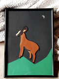 Chamois marqueterie cuir